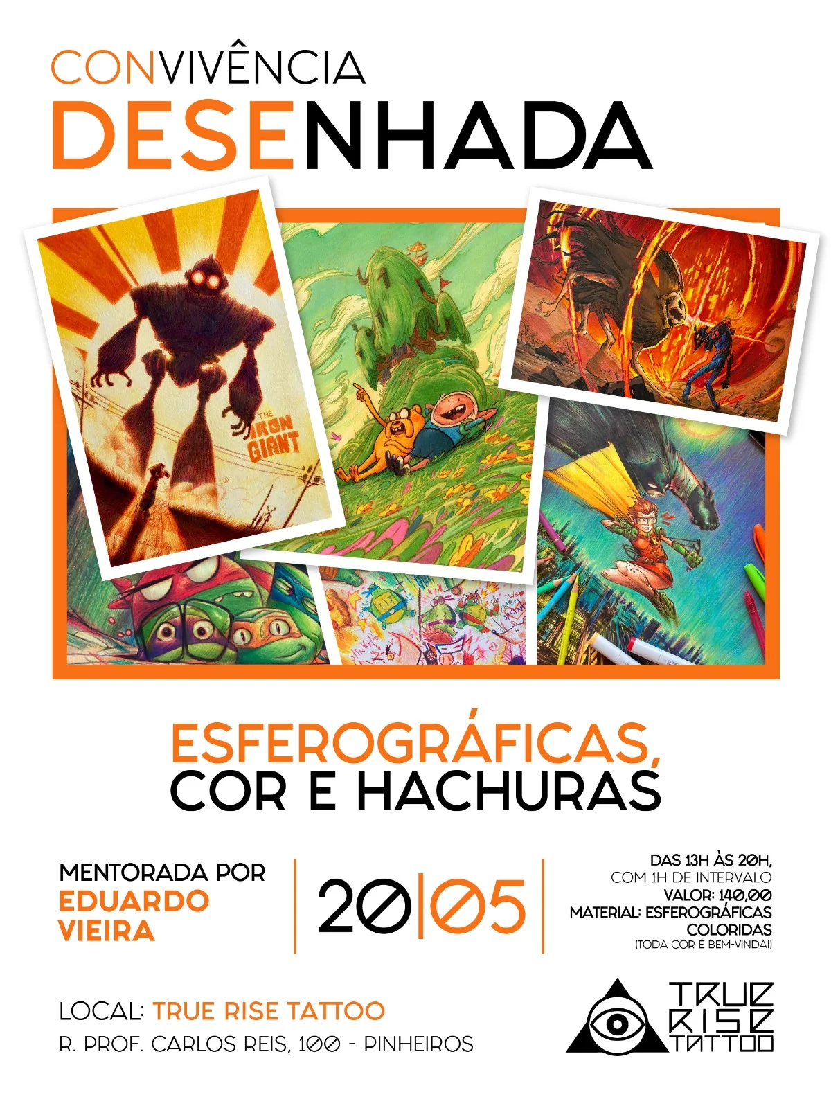 Esferográficas, Cor e Hachuras